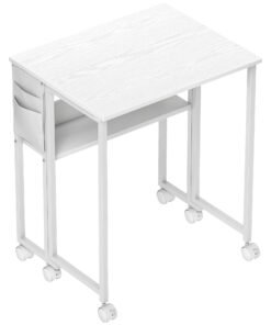 HOMCOM 63 cm Drop Leaf Writing Work Desk - White
