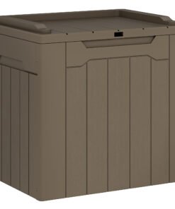 HOMCOM 107 L Plastic Storage Chest with Lid - Dark Brown