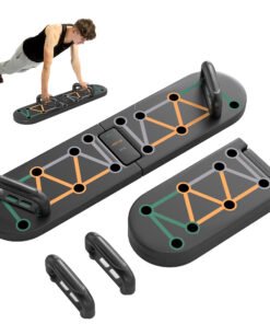 SPORTNOW Foldable Push Push Up Board with Non-Slip Pads, for Chest, Arms, Shoulders, Black