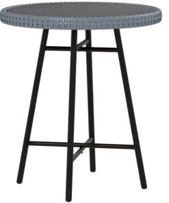 Outsunny Rattan Border Outdoor Side Table - Grey
