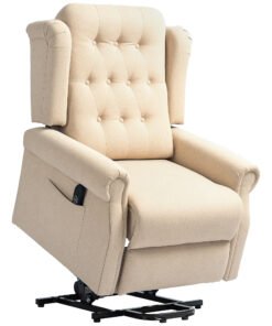 HOMCOM 45° Lifting Riser and Recliner Armchair - Beige