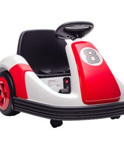 AIYAPLAY Kids Bumper Car with 360-Degree Rotation, 6V Electric Ride On Car with Music and Horn for 3-8 Years Old, Red