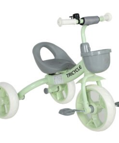 AIYAPLAY Kids Trike, Toddler Tricycle with Front Basket and EVA Wheels for Ages 2-5 Years, Indoor Outdoor for Boys Girls, Green