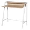 HOMCOM Writing Desk Computer Table Home Office PC Laptop Workstation Storage Shelf 84L x 45W cm White and Oak