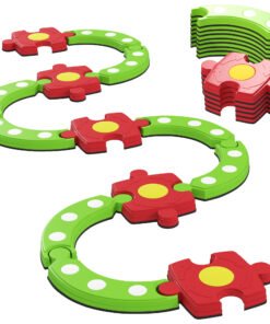 AIYAPLAY 13 PCS Kids Balance Beam Stepping Stones Set with Non-slip Textured Surface, Outdoor Indoor for Toddlers, Green