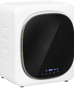 HOMCOM 4kg Vented Tumble Dryer with Deodorize, Smart Mode, 800W Compact Tumble Dryer with Stainless Steel Tub, Front Load, for Flat, Home, RVs, White