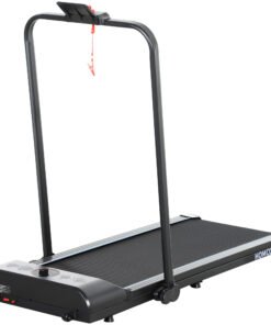 HOMCOM Foldable Walking Treadmill, with LED Display and Wheels, for Home, Office, Gym, Blue