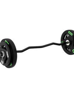 SPORTNOW Curl Bar with 30kg Weight Plates, Barbell Bar for 5cm Weight Plates, Home Gym Weight Lifting Bar, 120cm, 38kg