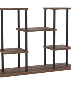 Outsunny Four-Tier Wooden Shelf Plant Stand