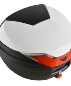 HOMCOM 32L Motorcycle Tail box Helmet Top Case Motorbike Luggage Storage Trunk Carrier Mount Rack