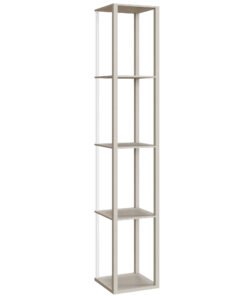 HOMCOM RGB LED Floor Lamp with Shelves, Modern Dimmable Standing Lamp with Remote Control, Adjustable Brightness & Speed for Living Room, Bedroom, Office, Oak