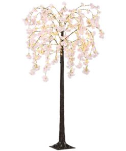 HOMCOM 450 LED Light Decorative Artificial Blossom Tree - Pink