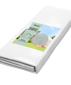 Outsunny 4 x 3 x 2m Polytunnel Greenhouse Replacement Cover ONLY Winter Garden Plant PE Cover for Tunnel Walk-in Greenhouse with Roll-up Windows Door Outdoor, White