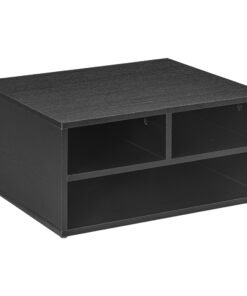 HOMCOM Three-Compartment Printer Storage Cabinet - Black