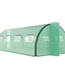 Outsunny Polyethylene Upgraded Structure Walk-in Polytunnel Greenhouse, 6 x 3(m), Green
