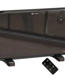 HOMCOM 1.2kW Freestand/On-Wall Electric Convector Heater, with Adjustable Thermostat - Black