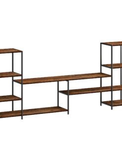 HOMCOM TV Unit for TVs up to 60 Inches, Industrial TV Stand with Storage Shelves, Entertainment Centre for Living Room, Bedroom