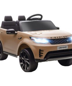 AIYAPLAY Land Rover Discovery Licensed 12V Kids Electric Car with Remote, 4 Wheel Suspension, Slow Start, Lights, Music, Khaki