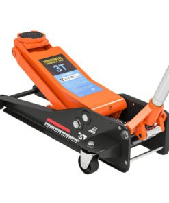 HOMCOM 3 Ton Hydraulic Low-Profile Floor Jack, with 7.5-50.5cm Lifting Range, Wheels, Orange