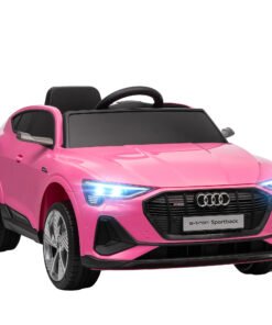 HOMCOM 12V Kids Electric Ride on, Electric Car for Kids with Parental Remote, Music, Lights, Suspension Wheels, Pink