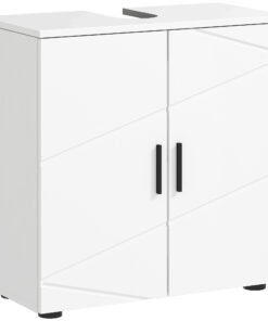 kleankin Under Sink Cabinet with Shelf - White