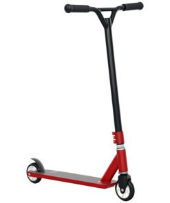 HOMCOM Stunt Scooter, 360° Entry Level Tricks Scooter w/ Lightweight Aluminium Deck and ABEC 7 Bearing, For Age 14+ Beginners, Red