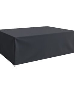 Outsunny 600D Oxford Outdoor Garden Furniture Sofa Set Cover, Waterproof Anti-UV Rattan Sun Lounger Protection Protector Cover, 275L x 205W x 90Hcm, Black