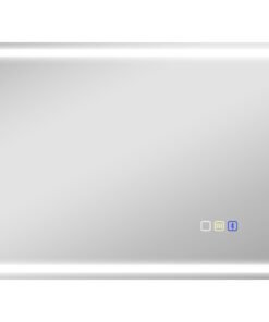 HOMCOM 60 x 80 cm Anti-Fog LED Bathroom Mirror, with Bluetooth - Silver Tone