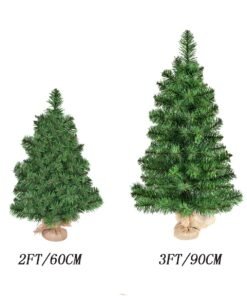 2FT/3FT Mini Artificial Tabletop Christmas Tree w/ Burlap Base-3FT