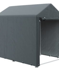 Outsunny 179 x 120cm Temporary Garden Shed, with Accessories - Dark Grey