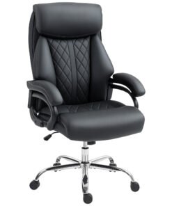 HOMCOM Executive Office Chair with Spring Padding - Black