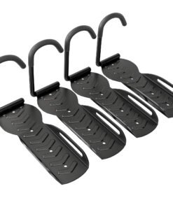 SPORTNOW 4 Pack Bike Rack, Wall Mounted Bicycle Hanger Hook, Foldable Garage Bike Wall Rack, Bicycle Storage Holder for Indoor Outdoor Use