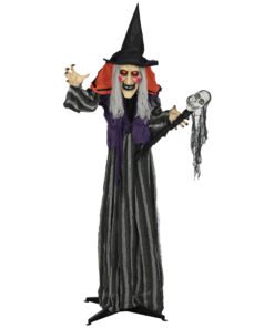 Outsunny 160cm Lifelike Moving Witch Decoration - Multi