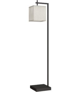 HOMCOM Floor Lamp for Living Room, 66" Modern Tall Standing Lamp with Adjustable Colour Temperatures & 10 Brightness Levels, Remote Control and Foot Switch for Bedroom Office, 9W LED Bulb Included