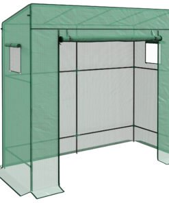 Outsunny 77 x 196cm Walk-In Greenhouse, with Accessories