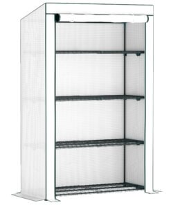 Outsunny Four-Tier Mini Greenhouse - Green/White