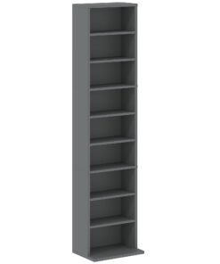 HOMCOM 260 Narrow CD Storage Unit - Grey