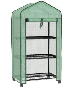 Outsunny Three-Tier Mini Greenhouse - Green