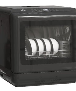 HOMCOM 6L Five-Mode Tabletop Dishwasher - Black