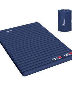 Outsunny 2 Person Camping Inflatable Mattress - Navy Blue