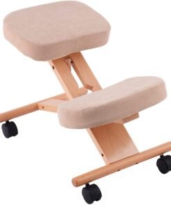 Wooden Orthopaedic Kneeling Stool Ergonomic Posture Frame Seat-beige