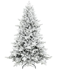 HOMCOM 6ft Snow Flocked Artificial Christmas Tree
