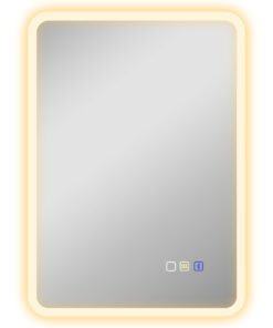 HOMCOM 70 x 50cm LED Bathroom Mirror, with Bluetooth - Silver Tone