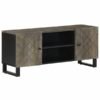 TV Cabinet Black 105x33x46 cm Solid Wood Mango