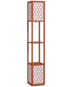 HOMCOM Duo Light Floor Shelves - Brown
