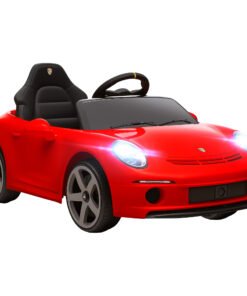 AIYAPLAY Kids Electric Car, 12V Licensed RUF GT Ride on Car with Suspension, Remote Control, Music, for 3-5 Years, Red