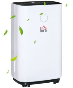 HOMCOM 16L/Day Portable Dehumidifier for Home, with LED Screen, Sleep Mode, 24H Timer, Electric Air Dehumidifier for Damp Laundry Bedroom Basement