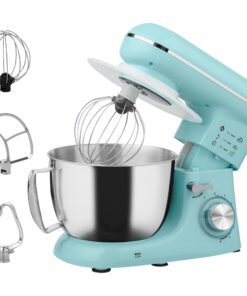 HOMCOM 1300W Kitchen Stand Mixer, with Accessories - Blue