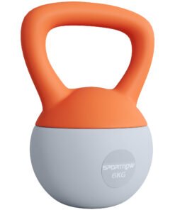 SPORTNOW 6KG Soft Kettlebell with Non-Slip Handle, for Home Gym, Weight Lifting, Strength Training, Orange/Grey