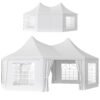 Outsunny 6.8 x 5m Octagonal Marquee Gazebo - White